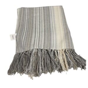 Revman International Throw Blanket Striped Cotton Decorative Fringe‎ 50x60 WPMB1